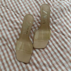 Zara Women's Beige Slide Heels